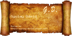 Gyulay Dávid névjegykártya